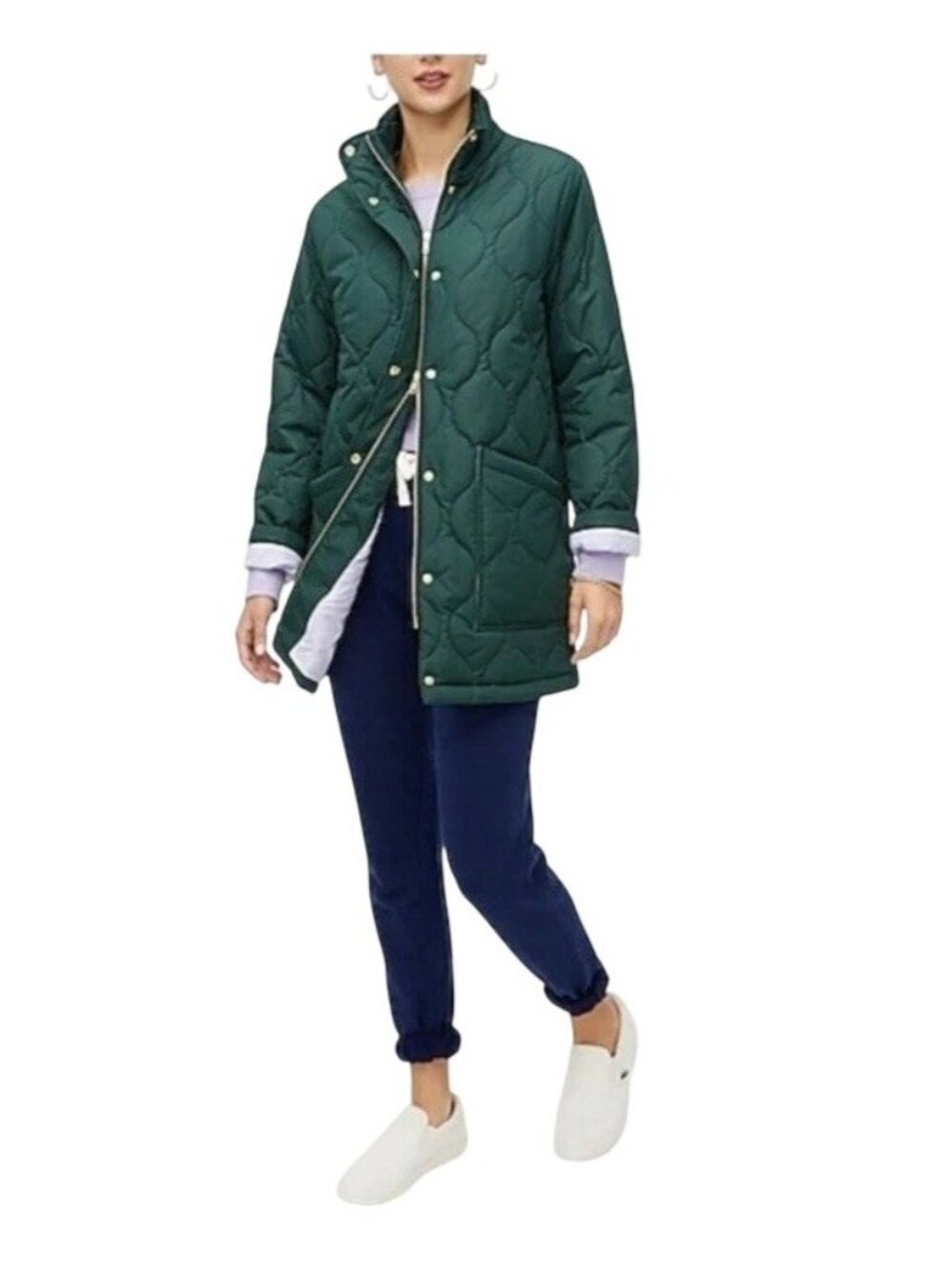 J.Crew City puffer Coat Quilted jacket Women’s SP Petite Full Zip High Collar